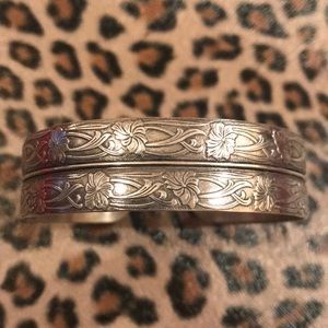 Pewter cuff bracelet Art Nouveau, Arts and Crafts